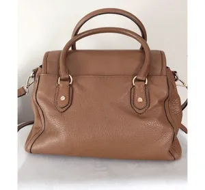 Margo Tan Leather Satchel Bag thumbnail 6