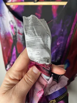 Escada Abstract Zipper Detail Sleeveless Going Out Top Rave Artsy Size 6 thumbnail 8