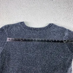 ORVIS‎ V Neck Chenille Knit Sweater Women XL Blue Marled Long Sleeve Cozy Casual thumbnail 10