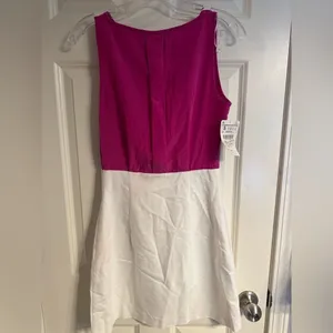 NWT Zara Magenta & White Aline Dress, Small‎ thumbnail 4