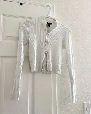 zip up sweater White Size L thumbnail 1