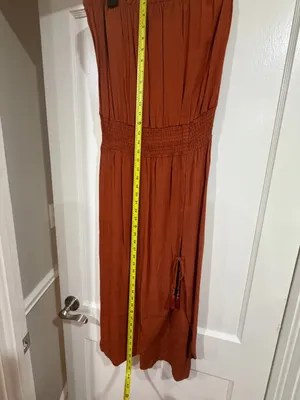 BECCA Strapless Maxi Coverup in Rust Orange​ thumbnail 6