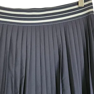 Beyond Yoga If You Pleats Tipped Elastic Mini Skirt Navy Striped Waist XL NEW thumbnail 11