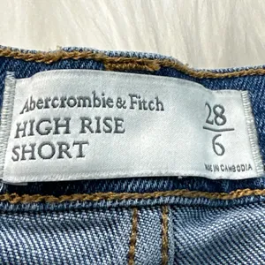 Abercrombie & Fitch High Rise Distressed Denim Cutoff Shorts thumbnail 7