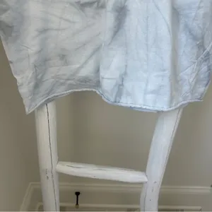 Colortone Georgia Grey and White Tie-Dye Crop Top Short Sleeve Tee Shirt Size L thumbnail 5