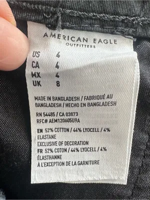 American Eagle Outfitters Women’s Black Shorty Cotton Shorts Size 4 thumbnail 8