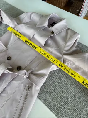 Express Light Pink Belted Trench Coat Size Medium thumbnail 7