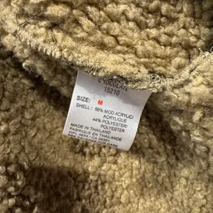 Woolrich Faux Shearling Sherpa Zip Jacket‎ Women’s Medium Brown Coat thumbnail 5