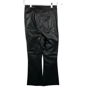 Free People Sasha‎ Kick Flare Faux Leather Pants Womens Size 4 Black Bikercore thumbnail 5