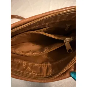 Fossil Cognac Brown Pebbled Leather Crossbody Bag Vintage Messenger 75082‎ thumbnail 8