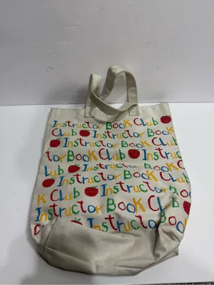 Vintage Instructor Book Club Canvas Tote Bag - Teacher Gift thumbnail 2