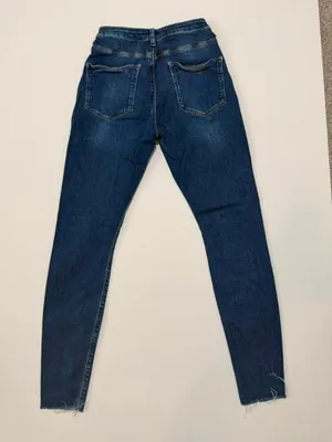 ASOS Maternity Dark Wash Stretchy Denim Raw Hem Skinny Jeans US 4 thumbnail 3
