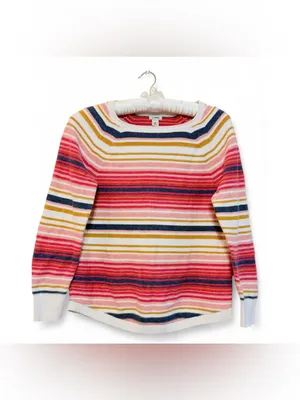L.L. Bean Women’s Crewneck Longsleeve Multicolored Sweater Size Medium thumbnail 2