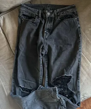 ReWash Black Ripped Jeans thumbnail 1