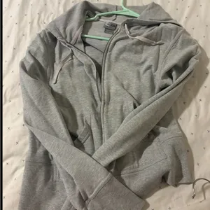 Champion Women's Light Gray Zip-Up Hoodie thumbnail 1