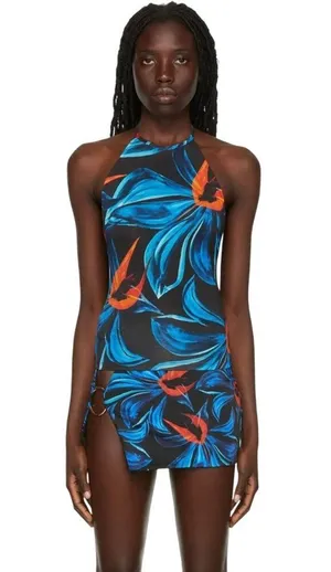 Louisa Ballou Halter Top Night Blooming Orchid Womens Size XS thumbnail 1