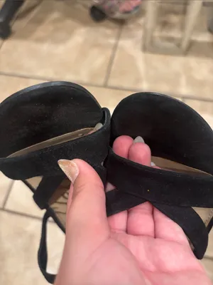 Sam Edelman Sheri Black Suede Lace Up Block Herls thumbnail 3