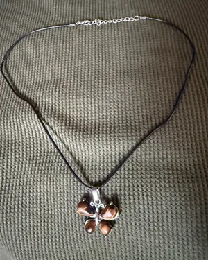 Handcrafted Brown Stone Butterfly Pendant Necklace - Women Jewelry thumbnail 1