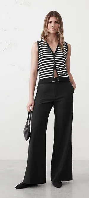 Banana Republic Sculpted Wide-Leg Trousers thumbnail 1