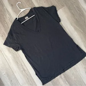 Free People Tshirt v neck oversized flowy womens Gray (xsmall) casual boho thumbnail 1