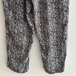 LOFT Paperbag Waist Cropped Flowy Floral Print Pants, Black/Multi, Size Large thumbnail 16