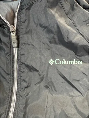 Columbia Women’s Black Hooded Rain Jacket Full Zip Lightweight Windbreaker thumbnail 3