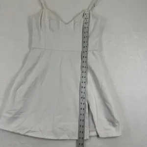 NWT NBD‎ White Bodycon Mini Dress Spaghetti Strap Slit Size M READ thumbnail 5