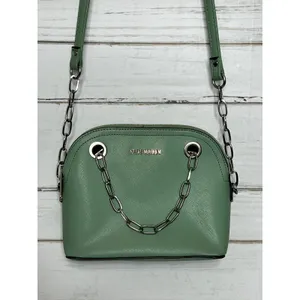 Steve Madden Sage Green Crossbody Bag Chain Detail Dome Purse Small Handbag thumbnail 11