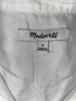 Madewell Cotton White Long-Sleeve Tie-Front Shirt thumbnail 2