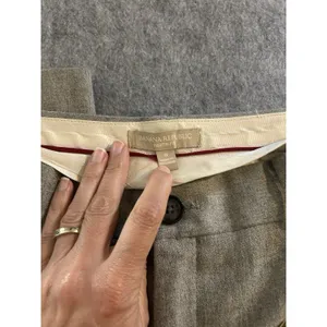 Banana Republic Martin Fit Wool Blend Wide Leg Gray Trouser Pant 8, Office thumbnail 6