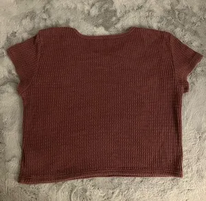 American Eagle waffle crop top thumbnail 2