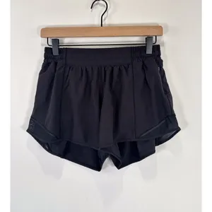Lululemon Women Shorts Black Hotty Hot Athletic Lined High Rise Stretch Size 8 thumbnail 4