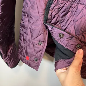 Hunter Original Women's Quilted Jacket Plum Purple Gold Zip Puffer Coat Medium thumbnail 10