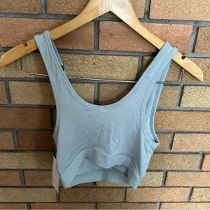NWT Steve Madden Women’s Ribbed Stretch Bralette Puritan Gray Size Medium thumbnail 5