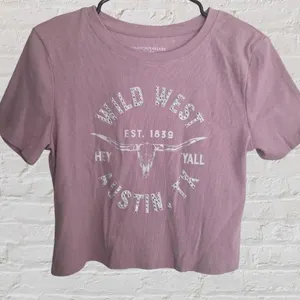 Wild West Austin, TX Grayson Threads Waffle Knit Crop Tee Size Large thumbnail 1