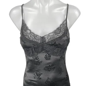 Urban Outfitters MOTEL Coti Black Floral Lace Silk Satin Cami Camisole Bodycon Tank Dress Size XS thumbnail 3