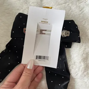 NEW Simply Southern Black Satin Studded Hair Bow NWT thumbnail 3