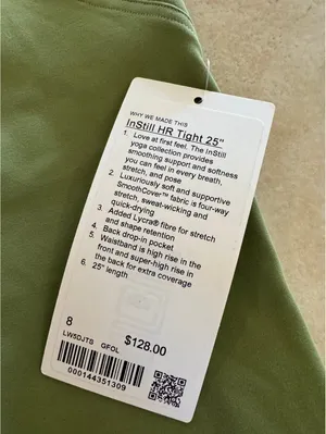 Lululemon Instill High Rise 25” Green Foliage Size 8 NWT thumbnail 4