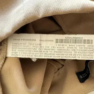 ZARA High Waisted High Rise Viscose Blend Taupe Beige Women’s Pants SZ S #2013 thumbnail 12