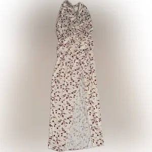 NWOT Free People Daria Graphic Maxi Dress in Ivory Combo open back M thumbnail 3