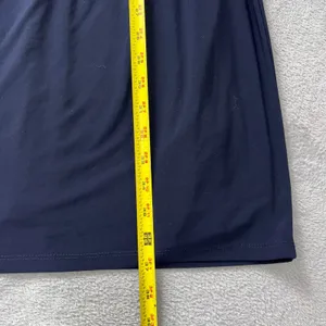 Lauren Ralph Lauren Navy Ruched Faux Wrap Dress Size 4 | 3/4 Sleeve Knee‎ Length thumbnail 9