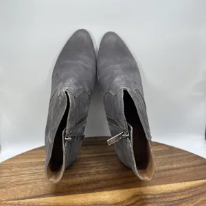 Frye Judith Seam‎ Bootie Ankle Boots Gray Leather Western Festival Women's 7.5M thumbnail 7