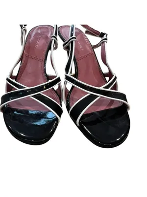 Tahari Black and White Strappy Sandals thumbnail 2