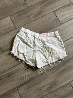 We The Free White Distressed Frayed Hem Denim Shorts thumbnail 3