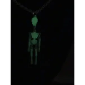 Skeleton Necklace Moveable Limb Steampunk Punk Skull Glow In The Dark Necklace thumbnail 3