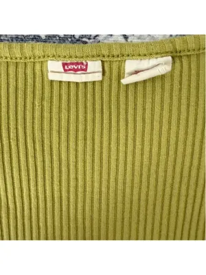 Levi's Green BRITT LONG SLEEVE SNAP FRONT LONG SLEEVE TOP - Size XS thumbnail 6