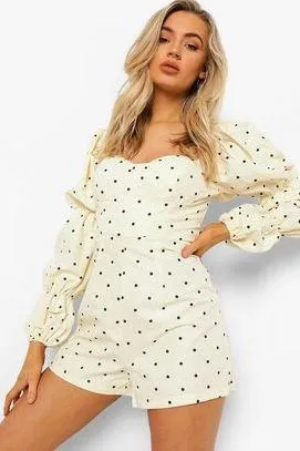 Boohoo polka dot romper thumbnail 1