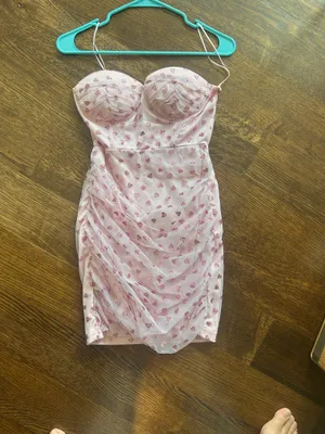 superdown Mini Dress Sparkly Pink Heart thumbnail 3