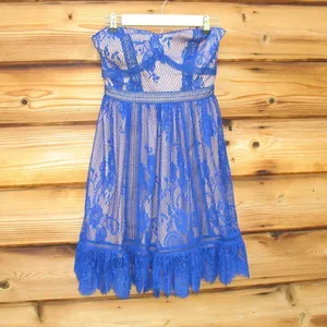 Lulu's Ryse the Label Lace Strapless Mini Dress thumbnail 2