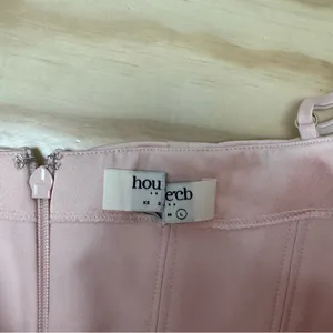 House of CB Charmaine Corset Blush‎ Pink Maxi Sleeveless Dress Large Back Slit thumbnail 11
